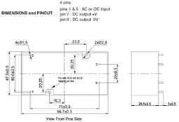 Converter: AC/DC; 60W; Uout: 15VDC; Iout: 4A; 85%; Mounting: PCB