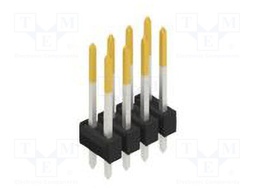 Connector: pin strips; pin header; male; PIN: 8; 2.54mm; THT; 2x4