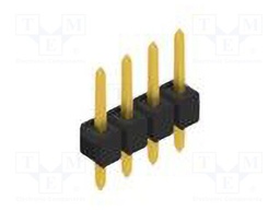 Connector: pin strips; pin header; male; PIN: 4; 2.54mm; THT; 1x4