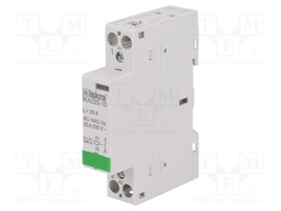Contactor: 1-pole installation; NO; 24VAC; 25A; DIN; IKA
