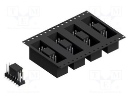 Connector: pin strips; pin header; male; PIN: 14; 2.54mm; SMT; 2x7