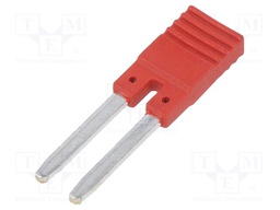 Connection bridge; 10A; 250VAC; Colour: red