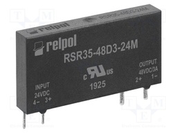 Relay: solid state; 3÷58VDC; 1-phase; PCB; -30÷80°C; 28x5.2x15mm