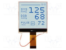 Display: LCD; 128x128; STN Positive; grey; 71.3x75.4x6mm; LED; 5V