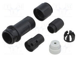 Connector: circular; plug; female; PIN: 2; w/o contacts; for cable