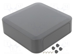 Enclosure: with panel; PF; X: 175mm; Y: 175mm; Z: 50mm; ABS; dark grey