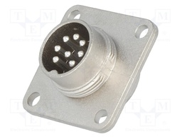 Connector: M16; male; flange (4 holes),for panel mounting; 100V