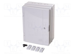 Enclosure: wall mounting; X: 265mm; Y: 335mm; Z: 152mm; ABS; IP65