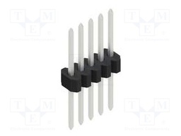 Connector: pin strips; pin header; male; PIN: 5; 1.27mm; THT; 1x5