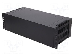 Enclosure: 19" standard; 3U; black; Enclos.mat: ABS; Y: 203mm