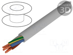 Wire; JB-500; 3G0,5mm2; unshielded; 300/500V; PVC; Cu; stranded