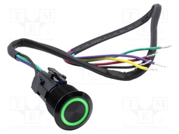 Switch: vandal resistant; SPDT; 3A/250VAC; IP67; ON-ON; green; 24V