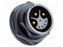 Socket; Connector: circular; size D; male/female; PIN: 8(6+2); IP67