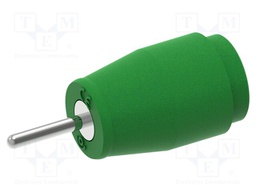 Connector: 4mm banana; socket; 25A; green; nickel plated; 32mm