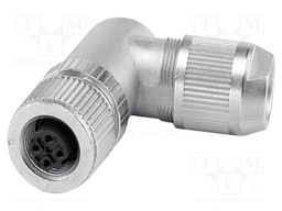 Connector: M12; plug; PIN: 4; 48V; angled; IP65; push-lock; D code; 4A