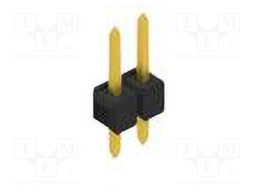 Connector: pin strips; pin header; male; PIN: 2; 2.54mm; THT; 1x2