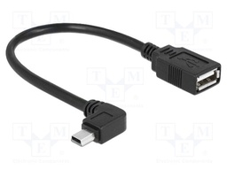 Cable; OTG,USB 2.0; 0.16m; black; Connector colour: black