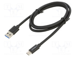 Cable; USB 3.0,USB 3.1; USB A plug,USB C plug; 1m; black; 5Gbps