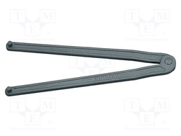 Wrench; for bearing nuts; Socket size: 6mm; tool steel; L: 230mm