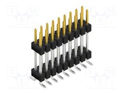 Connector: pin strips; pin header; male; PIN: 18; 2.54mm; SMT; 2x9