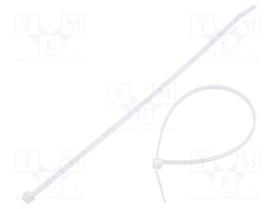Cable tie; lumiscent; L: 250mm; W: 3.6mm; white; polyamide
