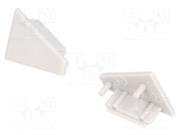 Cap for LED profiles; grey; ABS; Application: CORNER10