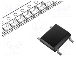 Bridge rectifier: single-phase; Urmax: 600V; If: 0.8A; Ifsm: 35A