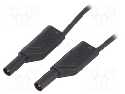 Test lead; PVC; 1m; black; 16A
