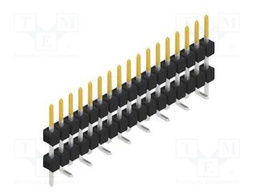 Connector: pin strips; pin header; male; PIN: 17; 2.54mm; SMT; 1x17