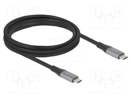 Cable; bidirectional; USB C plug,both sides; gold-plated; 2m