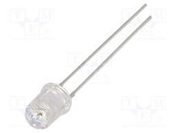 IR transmitter; 5mm; 866÷892nm; transparent; 50÷60mW; 30°; THT