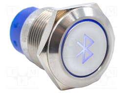 Switch: vandal resistant; SPDT; 3A/250VAC; IP67; ON-ON; blue; 3V