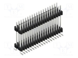 Connector: pin strips; pin header; male; PIN: 38; 1.27mm; SMT; 2x19