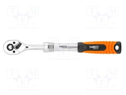 Rattle; 1/2"; telescopic; 305÷445mm; Teeth: 72