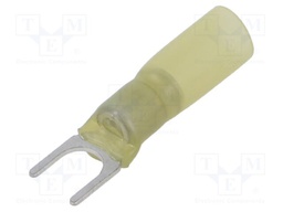 Tip: fork; M6; 4÷6mm2; crimped; for cable; insulated; yellow