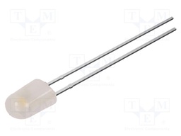 LED; white warm; oval; 5.2x3.8mm; 1560mcd; Front: convex; 3.1VDC