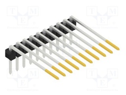 Connector: pin strips; pin header; male; PIN: 10; 2.54mm; THT; 1x10