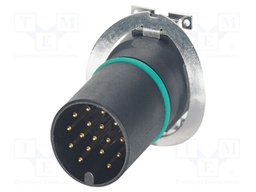Connector: M12; contact insert; PIN: 17; 30V; straight; SMT; A code