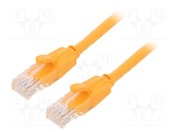 Patch cord; U/UTP; 6; CCA; PVC; orange; 2m; RJ45 plug,both sides