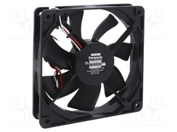 Fan: DC; axial; 24VDC; 120x120x25mm; 154.8m3/h; 37dBA; ball bearing