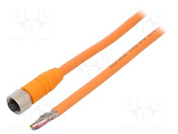 Connection lead; M12; PIN: 8; straight; 2m; plug; 30VAC; 4A; -25÷80°C