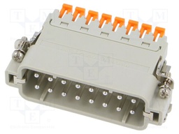 Connector: HDC; contact insert; male; CSAH; PIN: 32; 32+PE; 16A; 600V