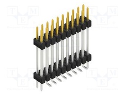 Connector: pin strips; pin header; male; PIN: 20; 2.54mm; SMT; 2x10