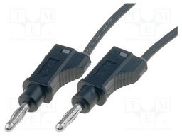 Test lead; 1.5m; black; 12A; 70VDC; Cond.cross sec: 0.75mm2; 33VAC