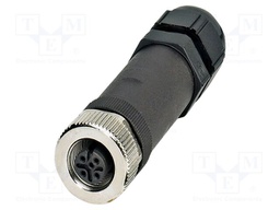 Connector: M12; plug; PIN: 5; 48V; straight; IP67; screw terminal