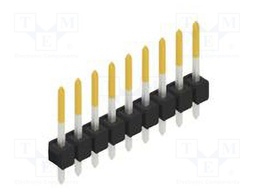 Connector: pin strips; pin header; male; PIN: 9; 2.54mm; THT; 1x9