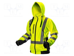 Visibility sweat; Size: S; yellow; VISIBILTY; with a hood; 240g/m2