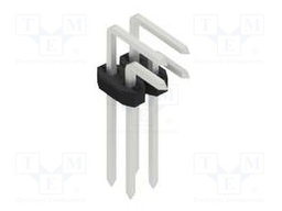 Connector: pin strips; pin header; male; PIN: 4; 2mm; THT; 2x2; 100V