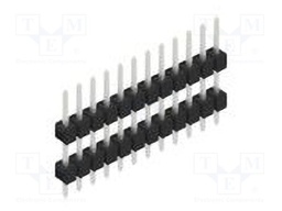 Connector: pin strips; pin header; male; PIN: 12; 2.54mm; THT; 1x12