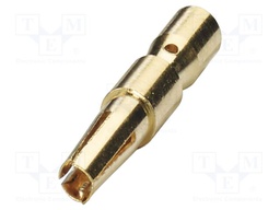 Contact; female; CuZn; gold-plated; crimped